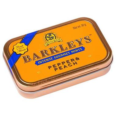 льодяники Barkleys з перцем та персиком 50 г